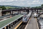 AMTK 99 leads the eastbound Lake Shore Limited into Albany-Rensselaer station